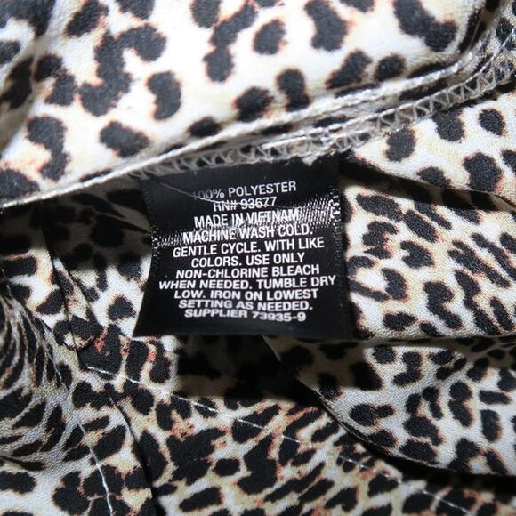 NEW Worthington Leopard XXL Cheetah Animal Print Tie Button Tunic Blouse Top NWT - Picture 10 of 14